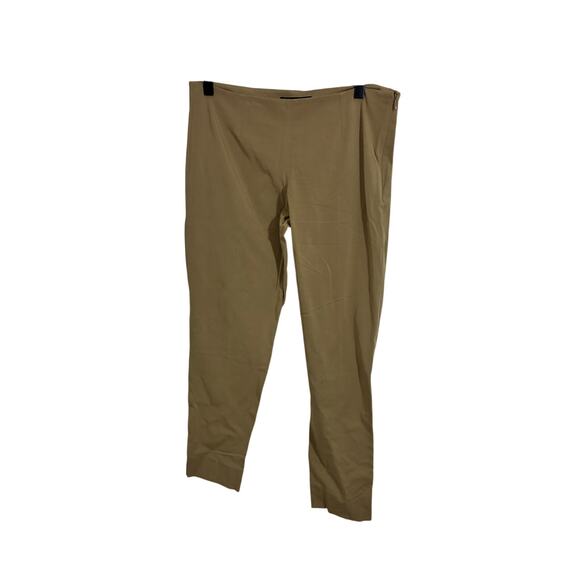 Theory Stretch Pants Khaki S Cropped Curvy Fit Work Career Business Travel Glam - Picture 1 of 6